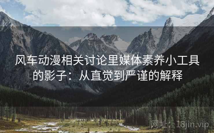 风车动漫相关讨论里媒体素养小工具的影子：从直觉到严谨的解释