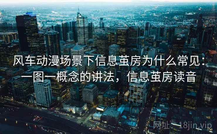 风车动漫场景下信息茧房为什么常见：一图一概念的讲法，信息茧房读音