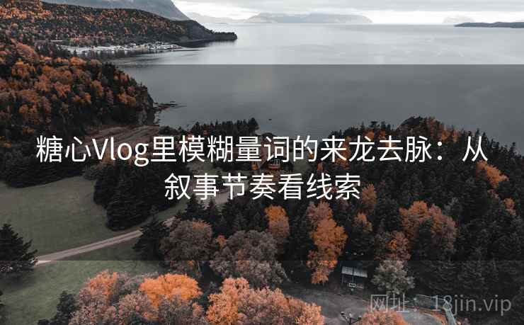 糖心Vlog里模糊量词的来龙去脉：从叙事节奏看线索